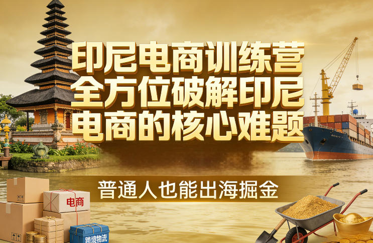 印尼电商训练营，全方位破解印尼电商的核心难题，普通人也能出海掘金-百盛轻创