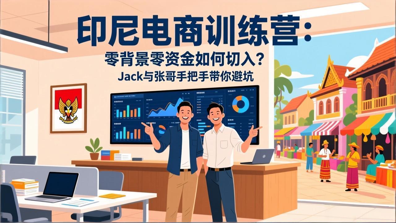 印尼电商训练营：零背景零资金如何切入？Jack与张哥手把手带你避坑-百盛轻创