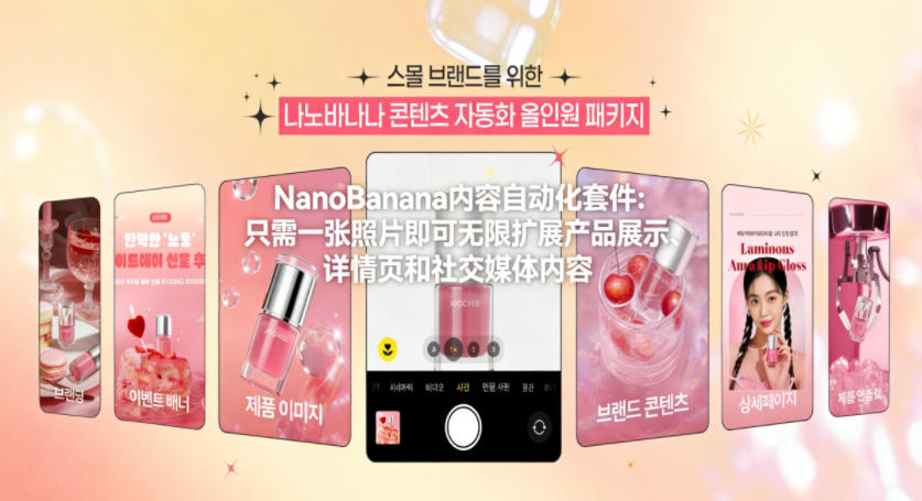 NanoBanana内容自动化套件：只需一张照片即可无限扩展产品展示、详情页和社交媒体内容！-百盛轻创