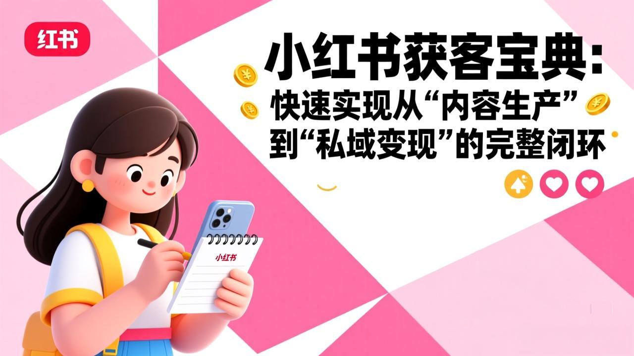 小红书获客宝典：快速实现从“内容生产”到“私域变现”的完整闭环-小艾项目网