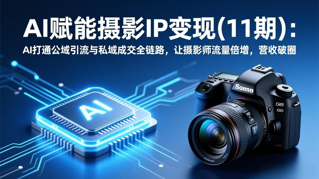 AI赋能摄影IP变现(11期-百盛轻创