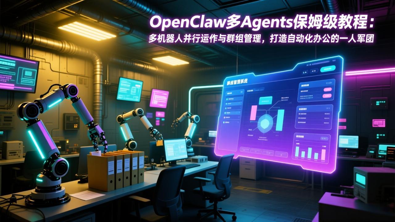 OpenClaw多Agents保姆级教程：多机器人并行运作与群组管理，打造自动化办公的一人军团-百盛轻创