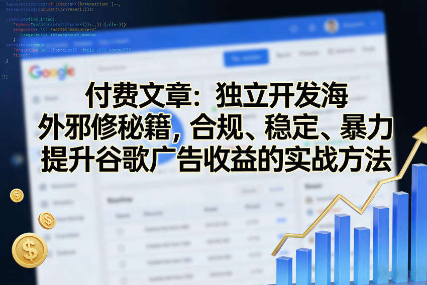 付费文章：独立开发海外邪修秘籍，合规、稳定、暴力提升谷歌广告收益的实战方法-百盛轻创