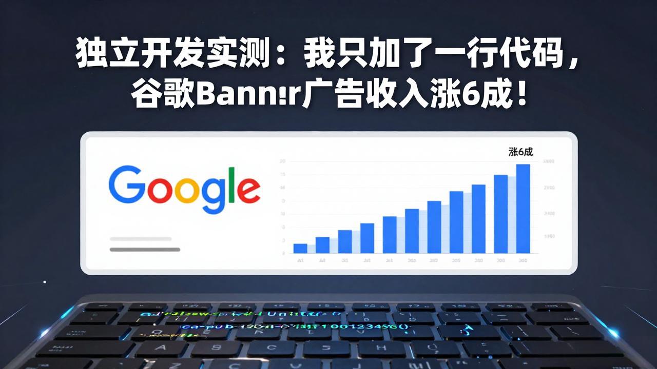 付费文章：独立开发实测：我只加了一行代码，谷歌Banner广告收入涨6成！-百盛轻创