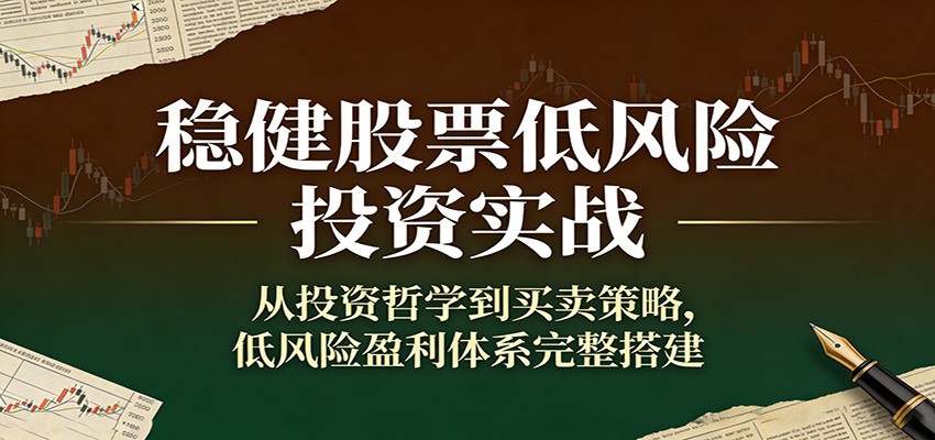 稳健股票低风险投资实战：从投资哲学到买卖策略，低风险盈利体系完整搭建-小艾项目网