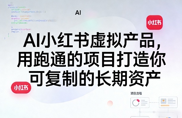 AI小红书虚拟产品，用跑通的项目打造你可复制的长期资产-百盛轻创