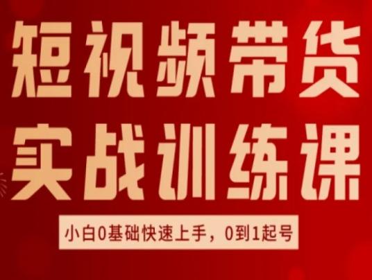 短视频带货实战训练课，好物分享实操，小白0基础快速上手，0到1起号-小艾项目网