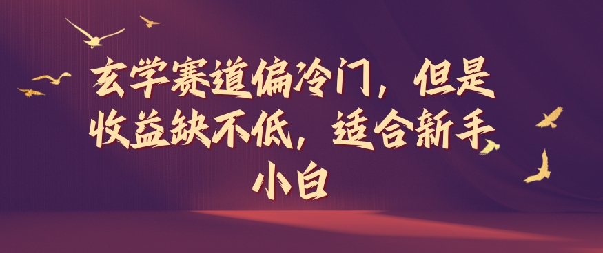 玄学赛道偏冷门，但是收益缺不低，适合新手小白【揭秘】-百盛轻创