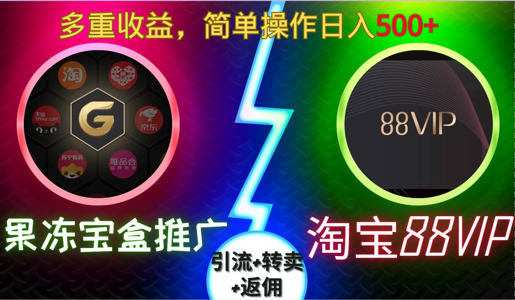 果冻宝盒推广88VIP，引流+转卖+返佣，多重收益，简单操作日入5张【揭秘】-小艾项目网