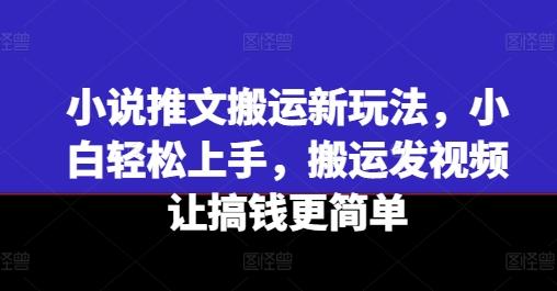 小说推文搬运新玩法，小白轻松上手，搬运发视频让搞钱更简单-百盛轻创