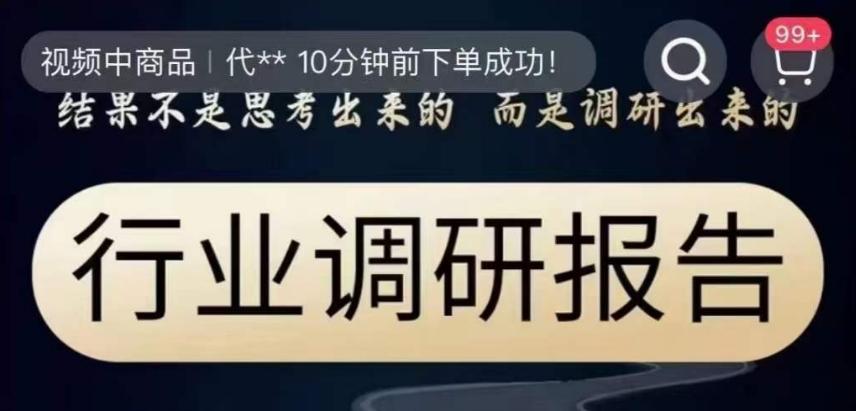 行业调研报告，结果不是思考出来的而是调研出来的-小艾项目网