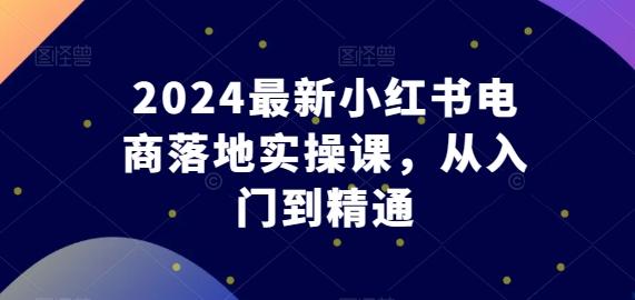 2024最新小红书电商落地实操课，从入门到精通-百盛轻创