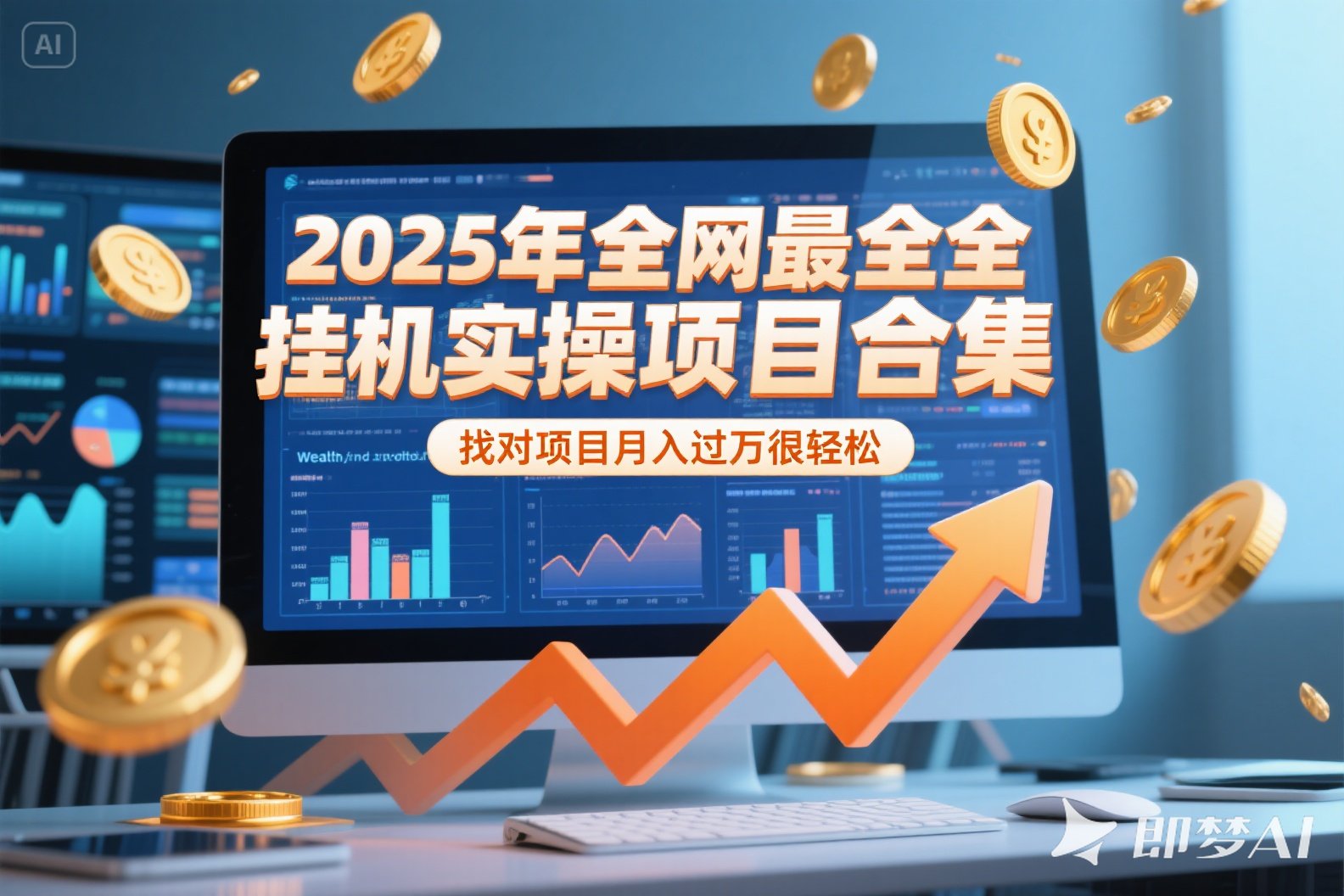 2025年挂机实操项目实操演练，挂机类型，AI直播类型，轻资产创业类型…-小艾项目网
