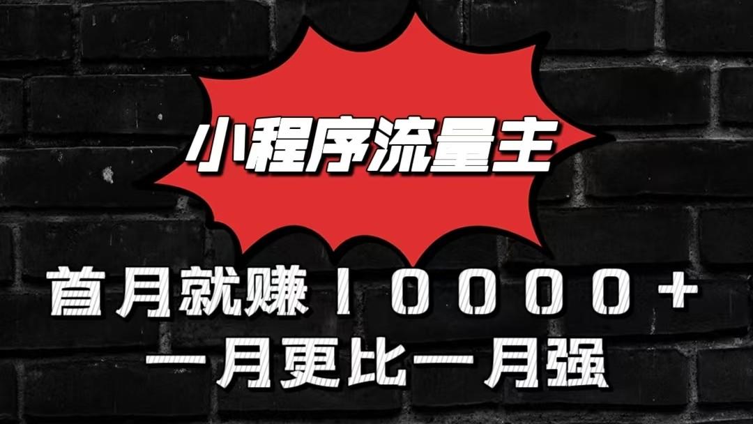 小程序流量主首月就赚10000+，一月更比一月强！小本创业首选-百盛轻创