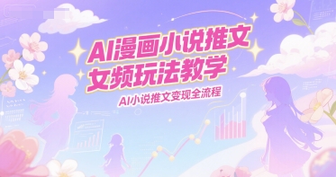 AI漫画小说推文女频玩法教学，AI小说推文变现全流程-百盛轻创