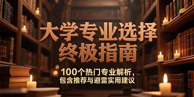 付费文：大学专业选择终极指南,100个热门专业解析,包含推荐与避雷实用建议-百盛轻创
