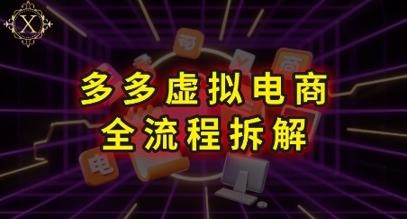 拼多多虚拟电商全流程拆解，深度学习每一个环节，看完即可上手实操-百盛轻创
