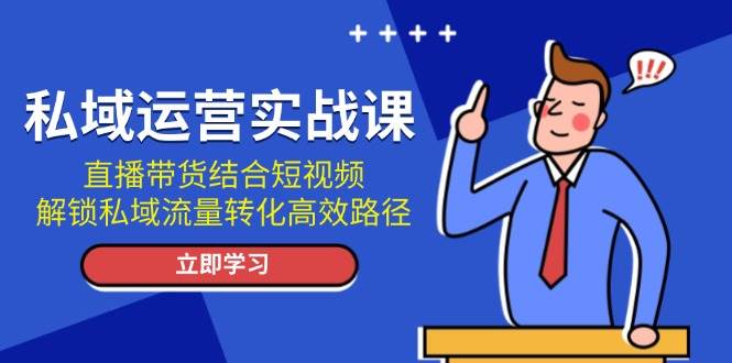 私域运营实战课：直播带货结合短视频，解锁私域流量转化高效路径-小艾项目网