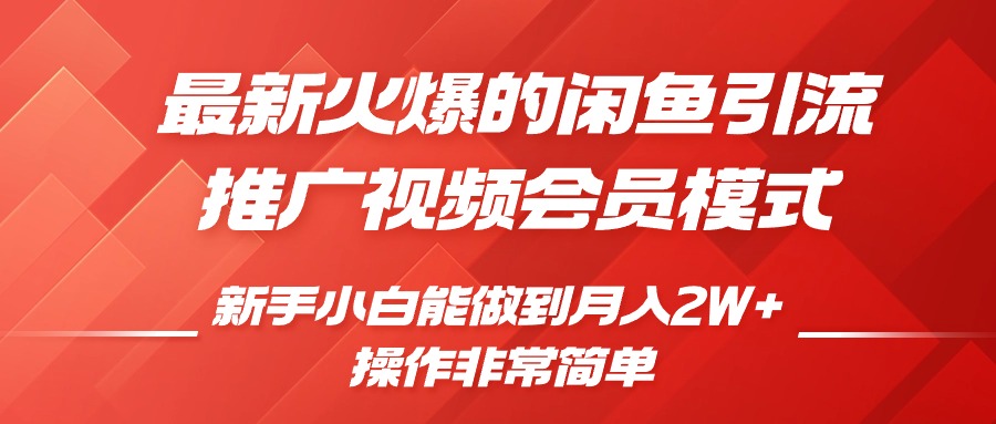 闲鱼引流推广影视会员，0成本就可以操作，新手小白月入过W+【揭秘】-百盛轻创