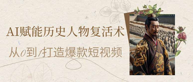 AI赋能历史人物复活术：从0到1打造爆款短视频-百盛轻创