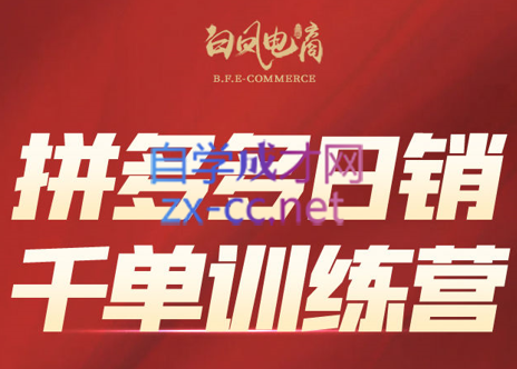 白凤电商学院·拼多多日销千单训练营(更新7月)-小艾项目网