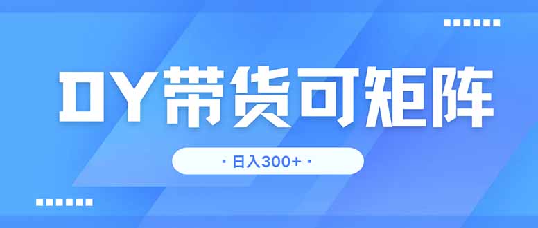 DY带货，日入300＋矩阵无上限-小艾项目网