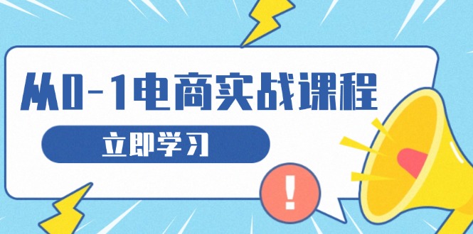 从零做电商实战课程，教你如何获取访客、选品布局，搭建基础运营团队-小艾项目网