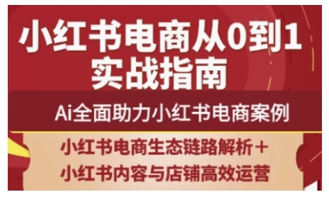 2025小红书电商全链路运营，Ai全面助力小红书电商案例-小艾项目网
