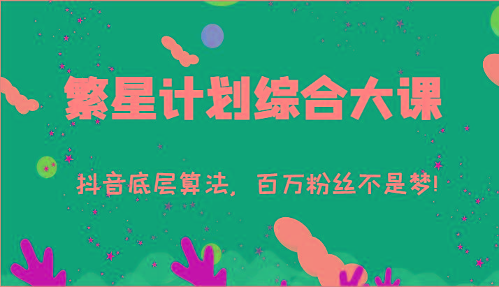 2024繁星计划综合大课：抖音底层算法，百万粉丝不是梦!(77节)-百盛轻创
