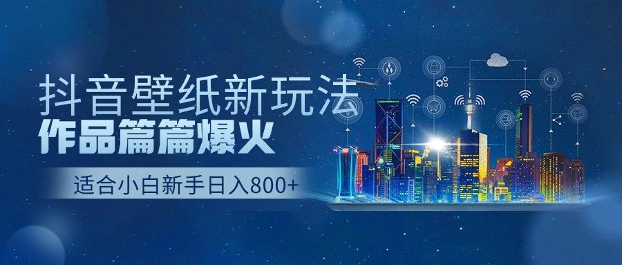 (9842期)抖音壁纸号新玩法，作品篇篇爆火，日收益500+-小艾项目网