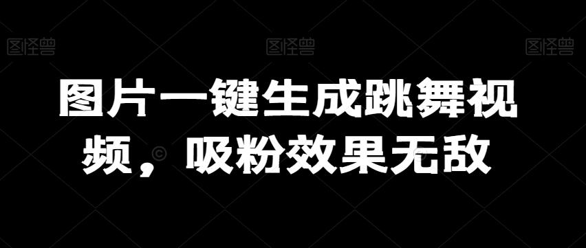 图片一键生成跳舞视频，吸粉效果无敌-百盛轻创