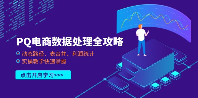 PQ电商数据处理全攻略，动态路径、表合并、利润统计，实操教学快速掌握-百盛轻创