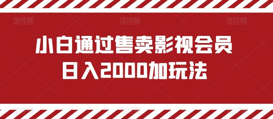 小白通过售卖影视会员日入2000加玩法-百盛轻创