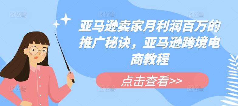 亚马逊卖家月利润百万的推广秘诀，亚马逊跨境电商教程-小艾项目网