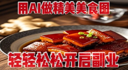 用AI做精美美食图，无需专业设备拍摄，轻轻松松开启副业-百盛轻创
