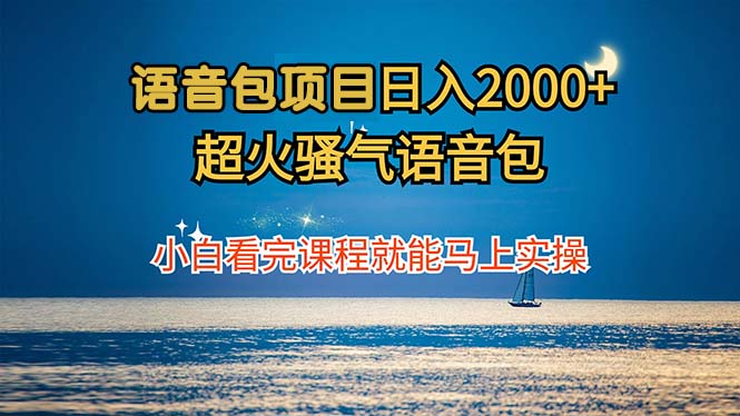 语音包项目 日入2000+ 超火骚气语音包小白看完课程就能马上实操-小艾项目网