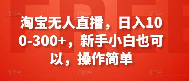 淘宝无人直播，日入100-300+，新手小白也可以，操作简单-百盛轻创