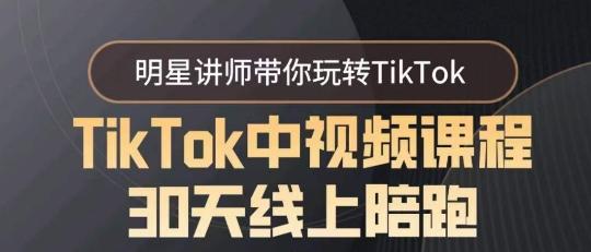 TikTok中视频课程30天线上陪跑，明星讲师带你玩转TikTok-百盛轻创