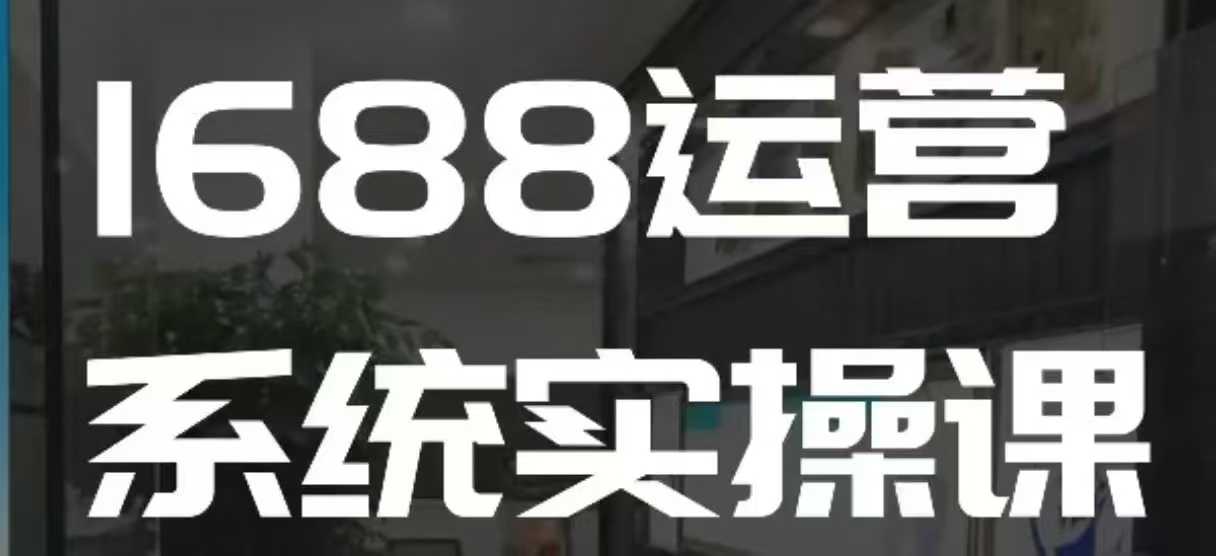 1688高阶运营系统实操课，快速掌握1688店铺运营的核心玩法-百盛轻创