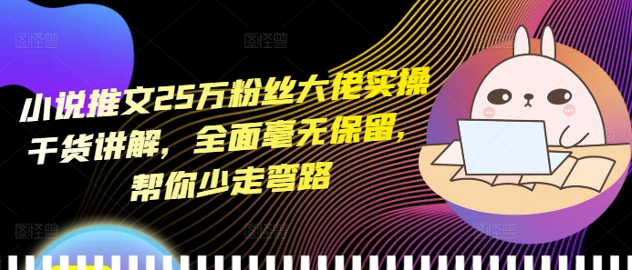 小说推文25万粉丝大佬实操干货讲解，全面毫无保留，帮你少走弯路-百盛轻创