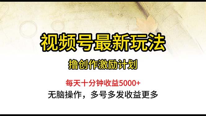 视频号最新玩法，每日一小时月入5000+-小艾项目网