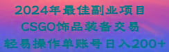 2024年最佳副业项目 CSGO饰品装备交易 轻易操作单账号日入200+-百盛轻创