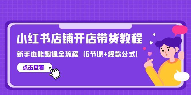 (9883期)最新小红书店铺开店带货教程，新手也能跑通全流程(6节课+爆款公式)-百盛轻创