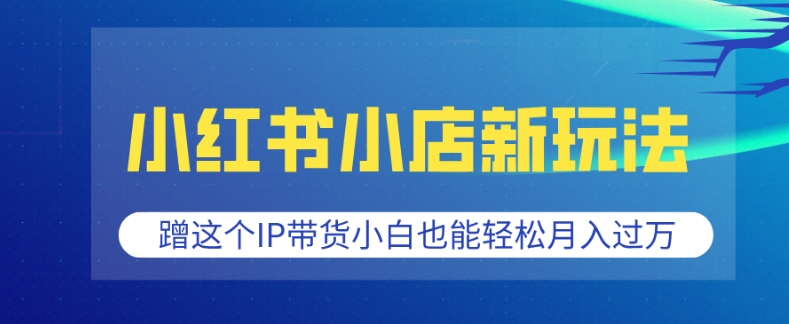 小红书小店新玩法，蹭这个IP带货，小白也能轻松月入过W【揭秘】-百盛轻创