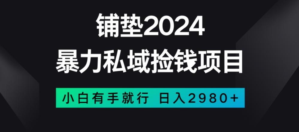 暴力私域捡钱项目，小白无脑操作，日入2980【揭秘】-小艾项目网
