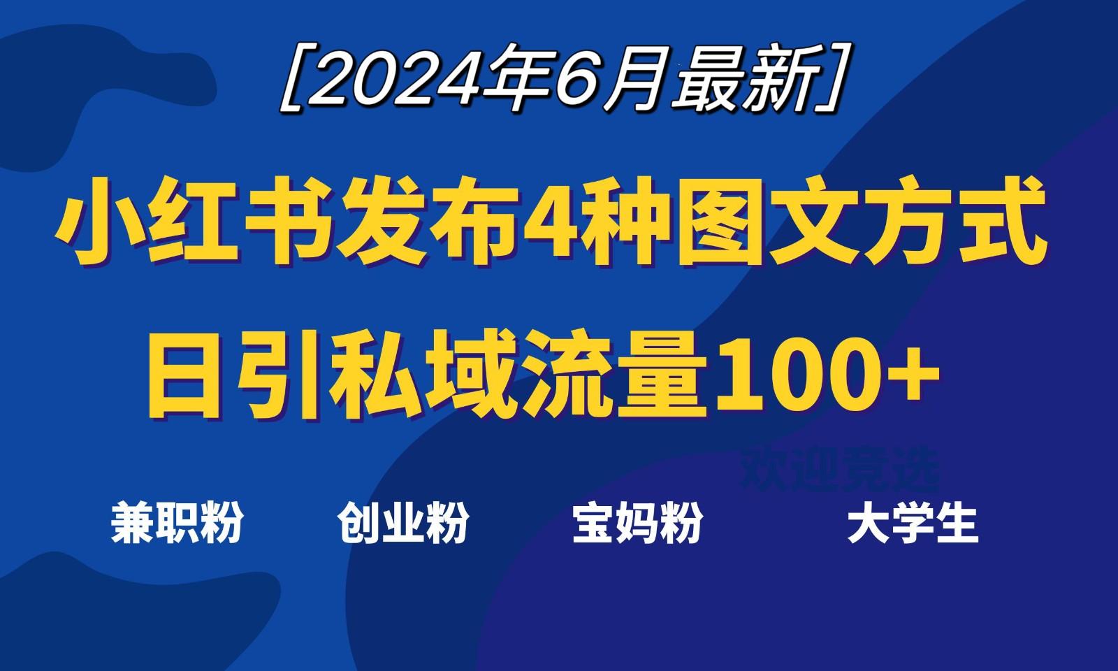 小红书发布这4种图文，就能日引私域流量100+-小艾项目网