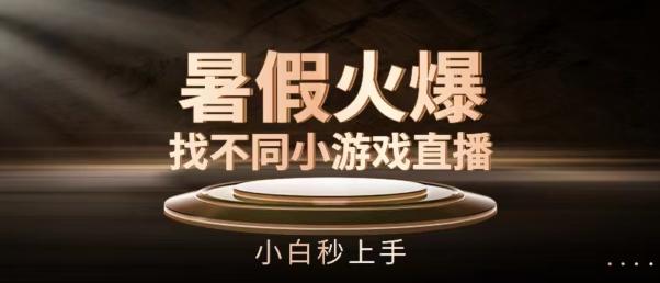 暑假火爆找不同小游戏直播间，小白秒上手【揭秘】-小艾项目网