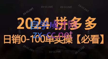 恒哥·2024拼多多日销0-100单实操-百盛轻创