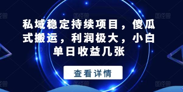 私域稳定持续项目，傻瓜式搬运，利润极大，小白单日收益几张【揭秘】-百盛轻创