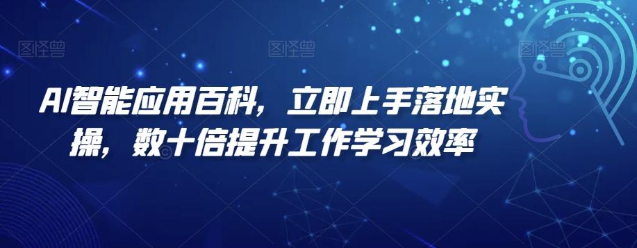 AI智能应用百科，​立即上手落地实操，数十倍提升工作学习效率-百盛轻创